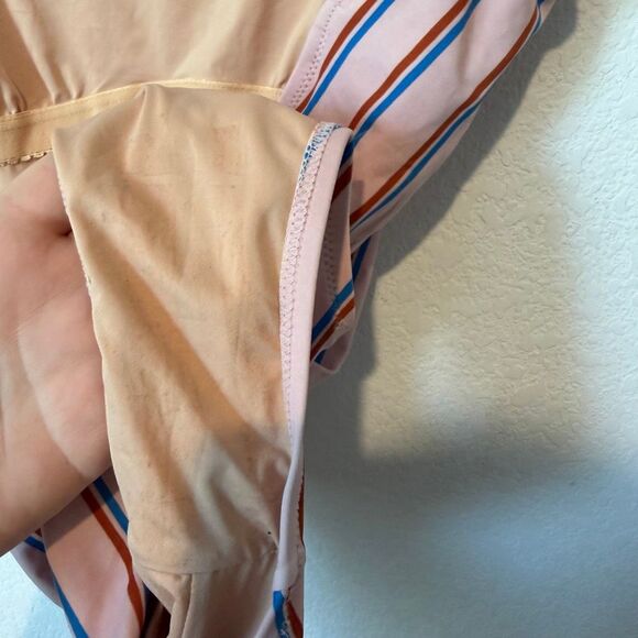 Madewell Wisteria Dove Paseo Stripe Second Wave One-Piece Women's Size Small NWT - Picture 5 of 6